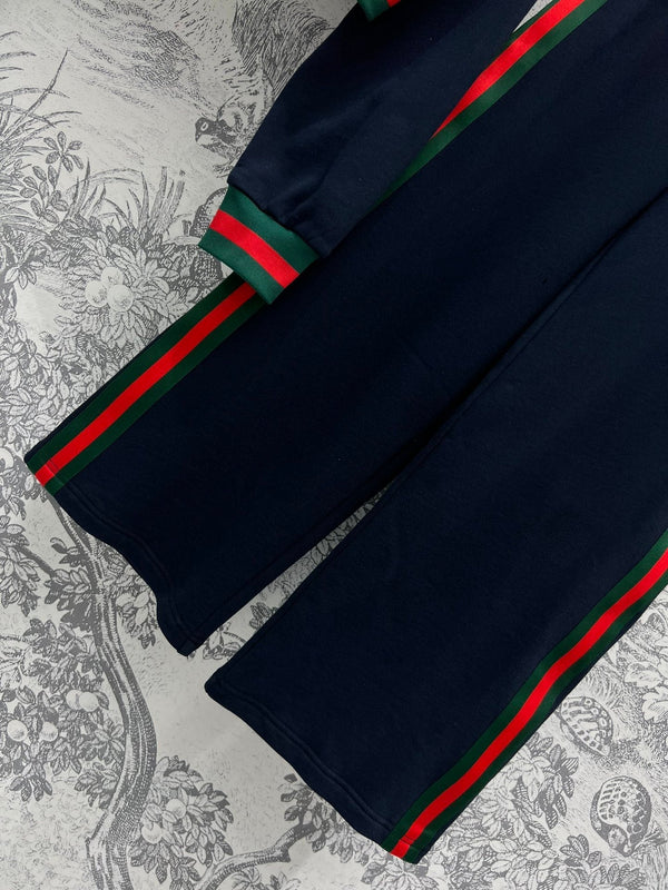 Gucci 25 Sport Suit Dark Blue Cotton