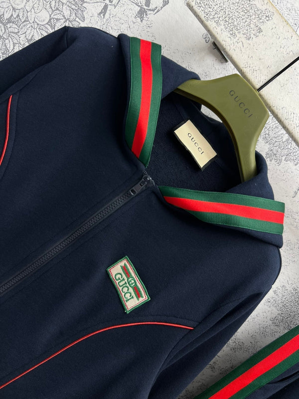 Gucci 25 Sport Suit Dark Blue Cotton