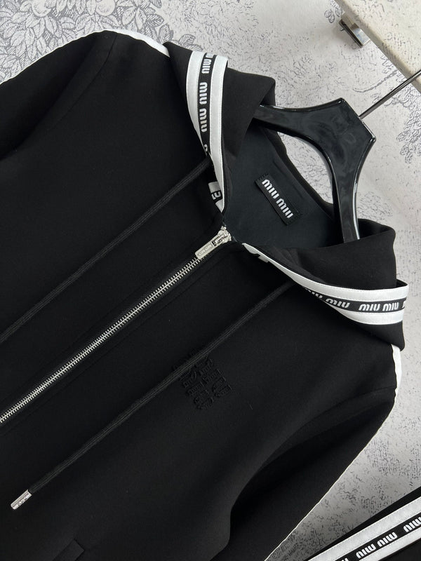Miu Miu 25 Lazy Suits Black Cotton