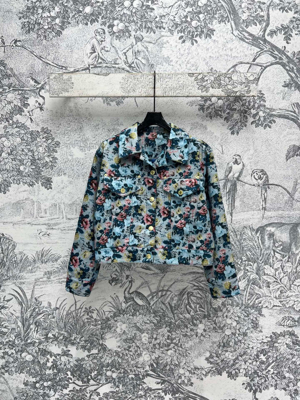 LV 25 Gilet floreale in poliestere multicolore