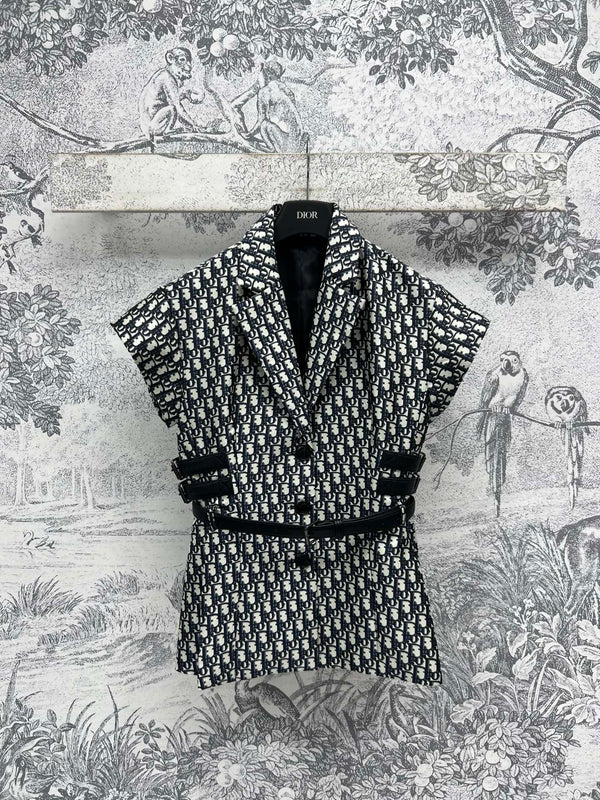 CD 25 Short-sleeved Short Top Black Polyester