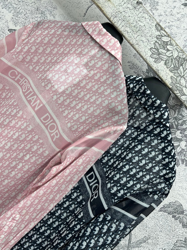 CD 25 See-through Shirt Black and Pink Polyester