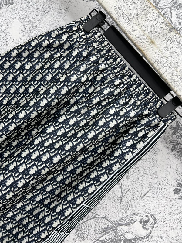 CD 25 Logo Long Skirt Black Polyester