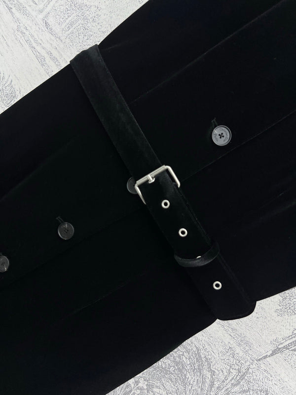 CD 25 Velvet Sleeveless Dress Black Polyester