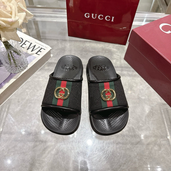 GG Men's 25 Slide Black Canvas Rubber 720569