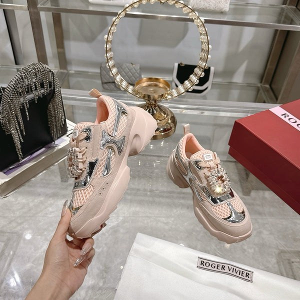 Viv 25 Diamond Sneaker Pink Cowhide Original Imported 235357