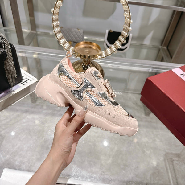 Viv 25 Diamond Sneaker Pink Cowhide Original Imported 235357