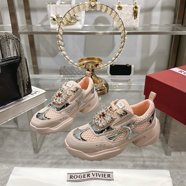 Viv 25 Diamond Sneaker Pink Cowhide Original Imported 235357
