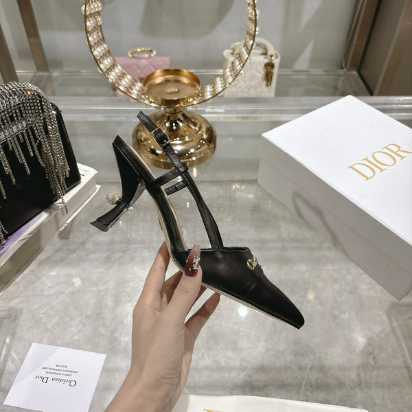 CD 25 Slingback Heel Black Leather 306927