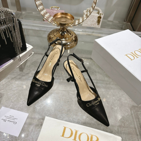CD 25 Slingback Heel Black Leather 306927