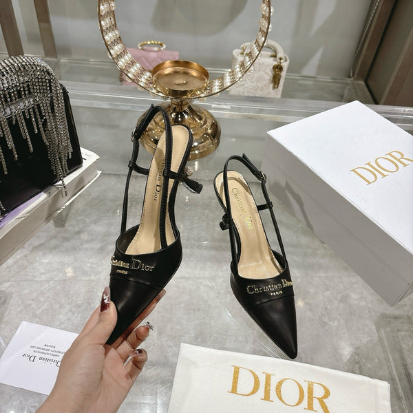 CD 25 Slingback Heel Black Leather 306927