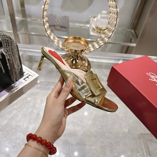 Mules Belle Viv Pelle di agnello dorata 334646