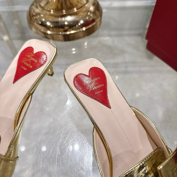 Mules Belle Viv Pelle di agnello dorata 334646