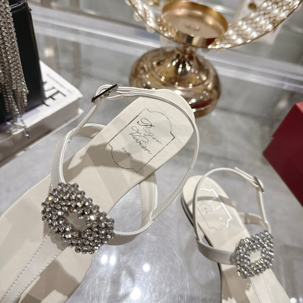 Viv 25 Thong Sandals White Cowhide 334693