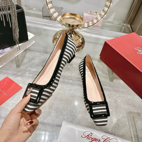 Viv 25 Pumps 2.5cm Black Floral Fabric Leather 355490