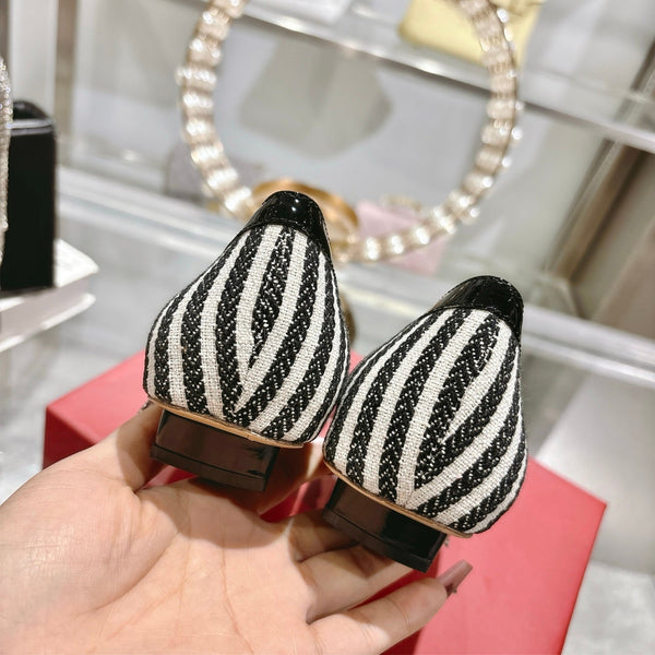 Viv 25 Pumps 2.5cm Black Floral Fabric Leather 355490