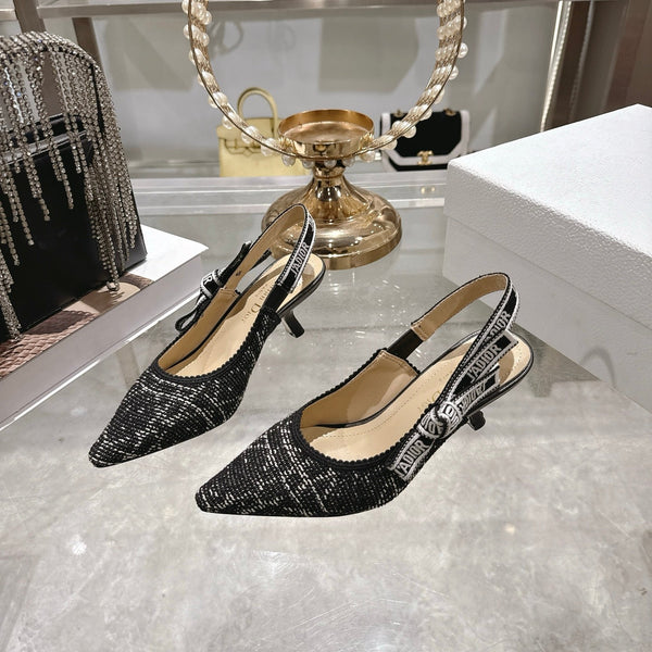 CD 26 Slingback 45mm Tweed noir 592237