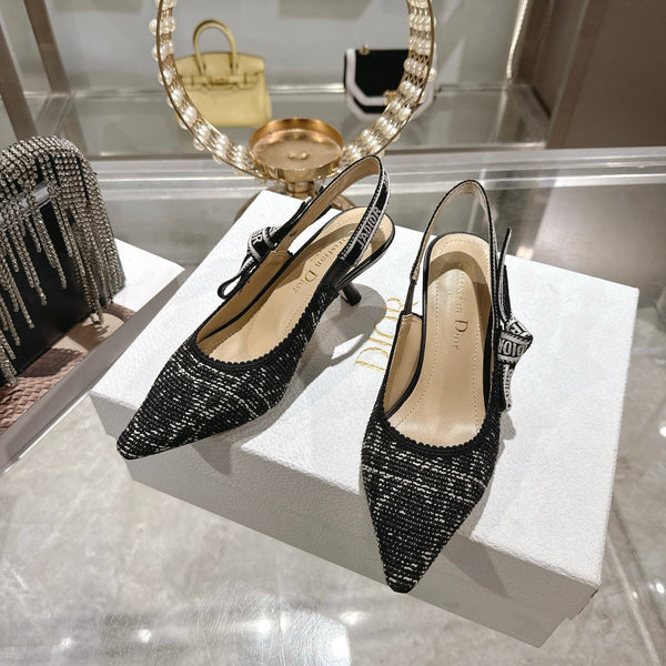 CD 26 Slingback 45mm Tweed noir 592237