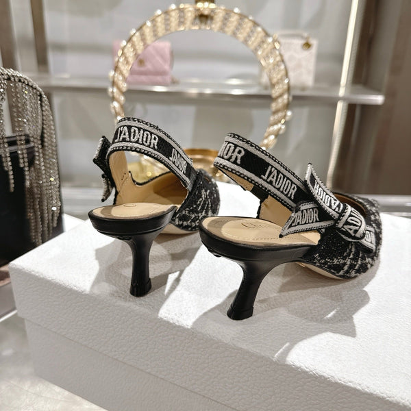 CD 26 Slingback 45mm Tweed noir 592237