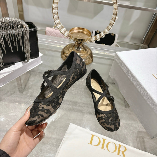 CD Very Ballet Flat Black Lace 679839