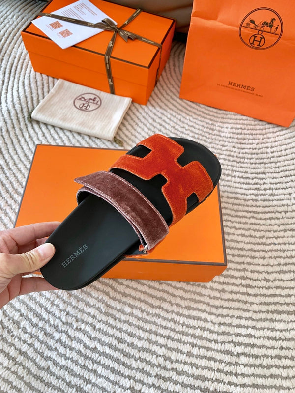 HM Chypre Sandal Red Orange Mix Purple Corduroy 963557