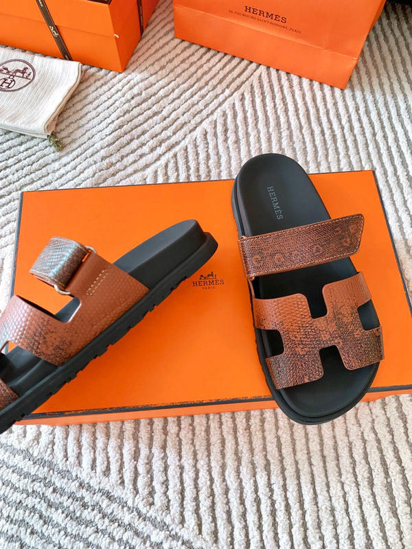 HM Chypre Sandal Ombre Brown Black Cowhide 963217