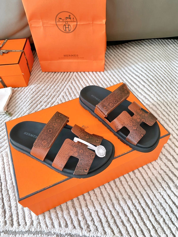 HM Chypre Sandal Ombre Brown Black Cowhide 963217