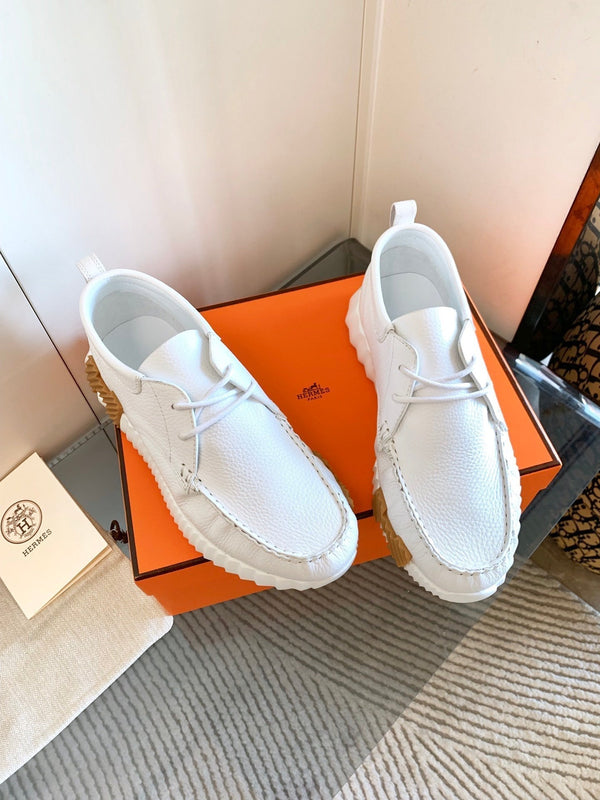 HM Increase Sneaker In White Cowhide 993282