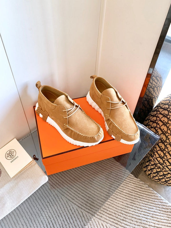 HM Increase Sneaker In Dark Beige Suede 993284