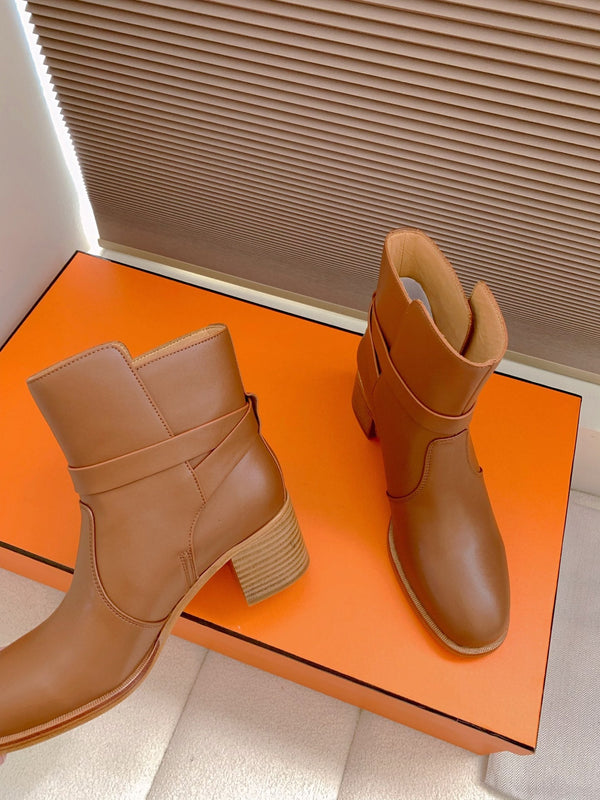 HM Frenchie 50 Ankle Boot Chocolate Cowhide 464340