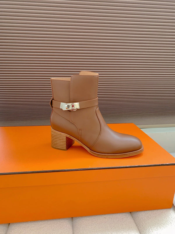 HM Frenchie 50 Ankle Boot Chocolate Cowhide 464340