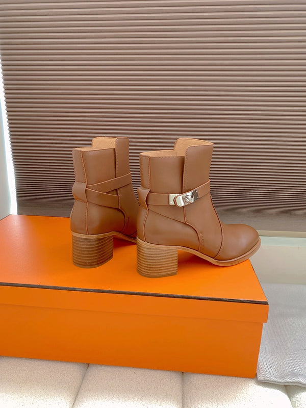 HM Frenchie 50 Ankle Boot Chocolate Cowhide 464340