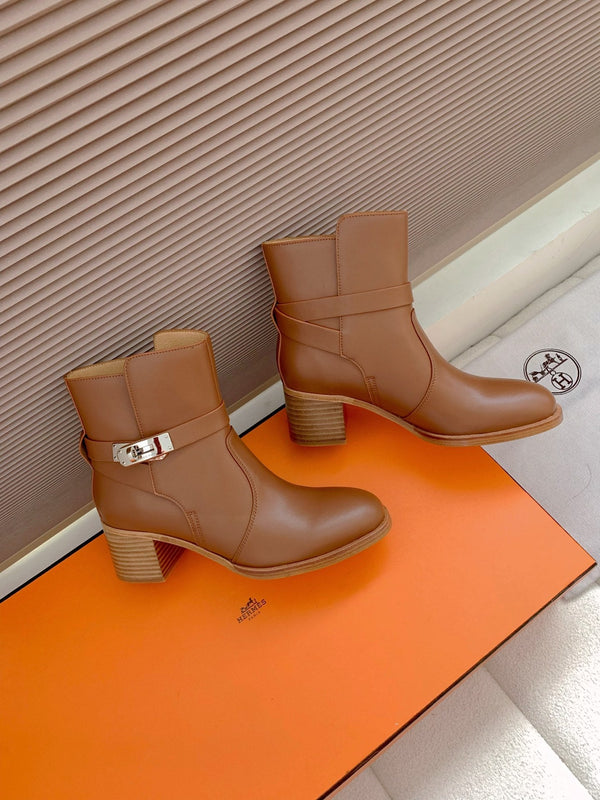 HM Frenchie 50 Ankle Boot Chocolate Cowhide 464340