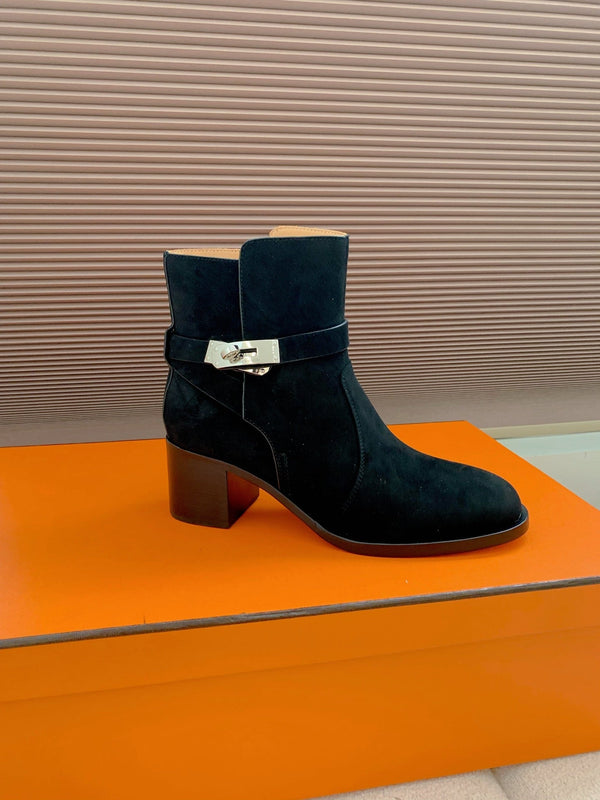 Stivaletto HM Frenchie 50 in pelle scamosciata blu antracite 464343