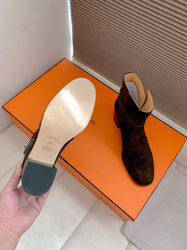 HM Frenchie 50 Ankle Boot Dark Brown Suede 464344