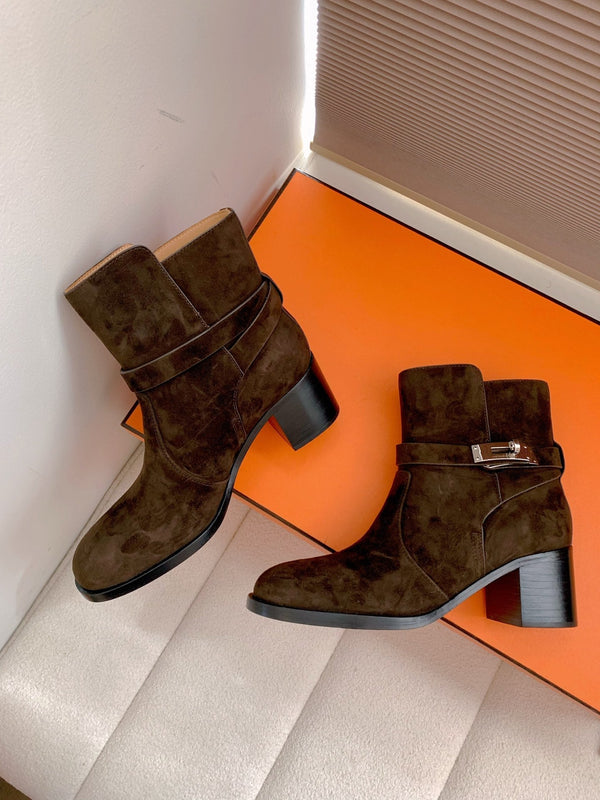 HM Frenchie 50 Ankle Boot Dark Brown Suede 464344