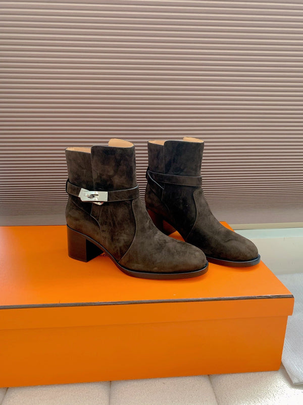 HM Frenchie 50 Ankle Boot Dark Brown Suede 464344