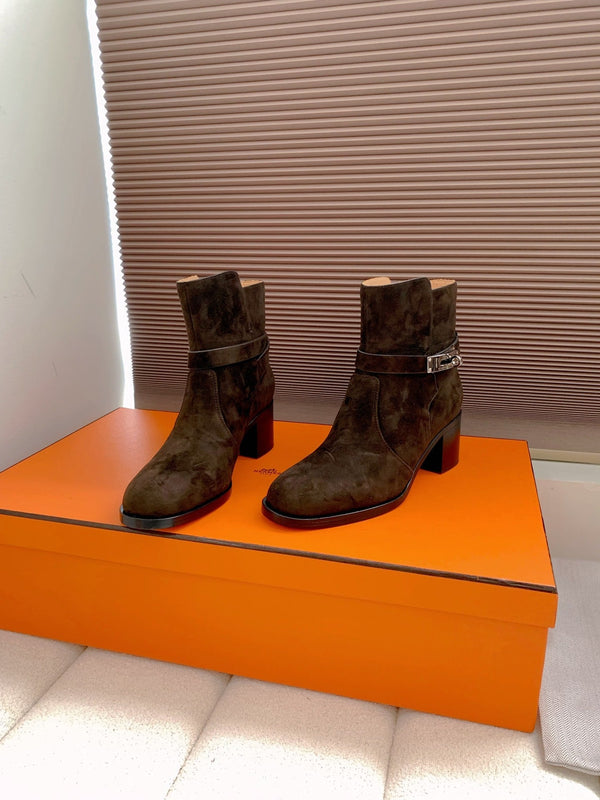 HM Frenchie 50 Ankle Boot Dark Brown Suede 464344