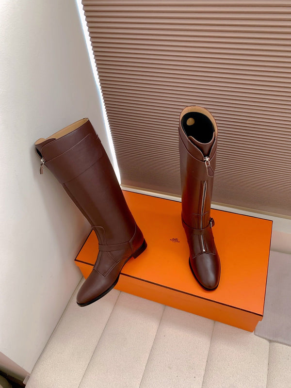 HM Riding Boots Dark Burgundy Cowhide 464358