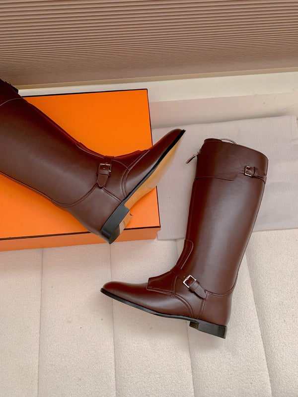 HM Riding Boots Dark Burgundy Cowhide 464358