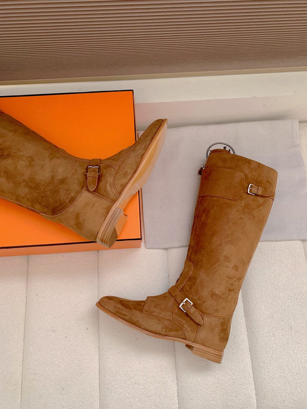 HM Riding Boots Clay Brown Suede 464360