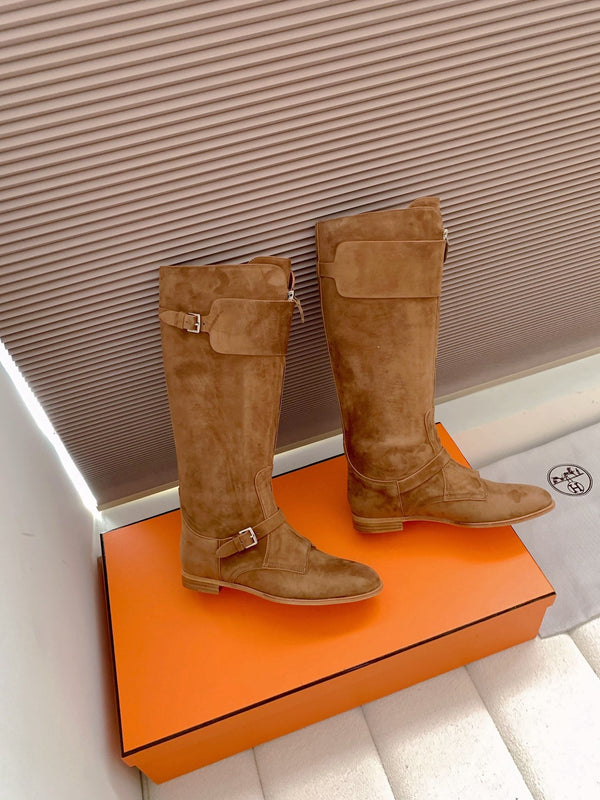 HM Riding Boots Clay Brown Suede 464360