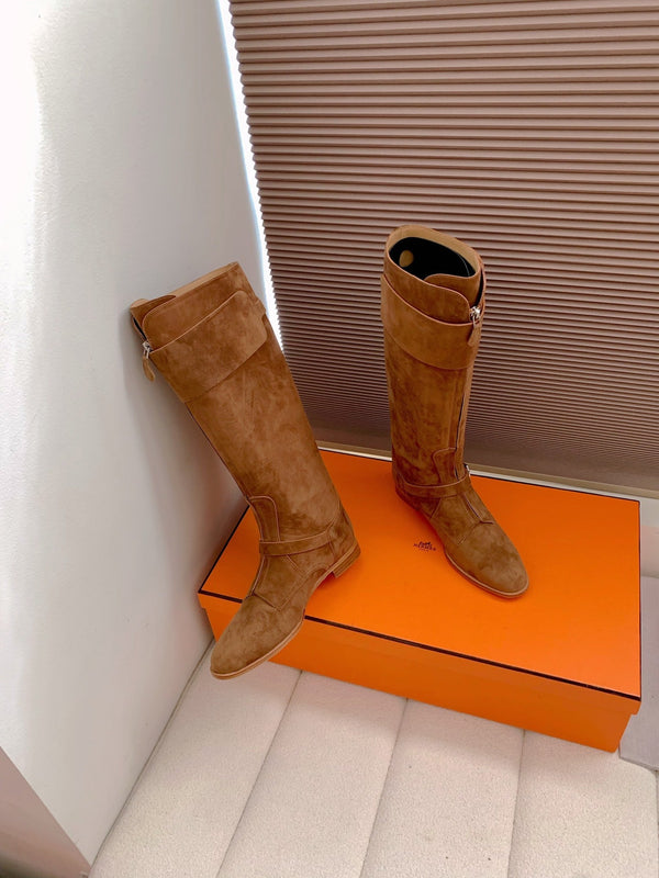 HM Riding Boots Clay Brown Suede 464360