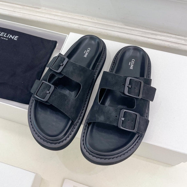 SANDALO DAD IN CAMOSCIO NERO