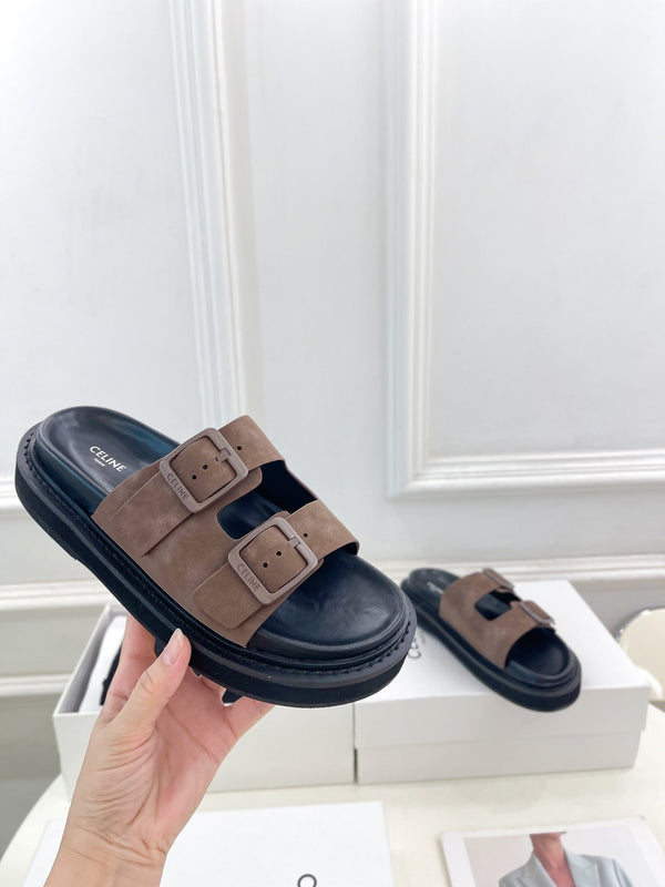 DAD SANDAL MULE IN MEIDUM BROWN SUEDE