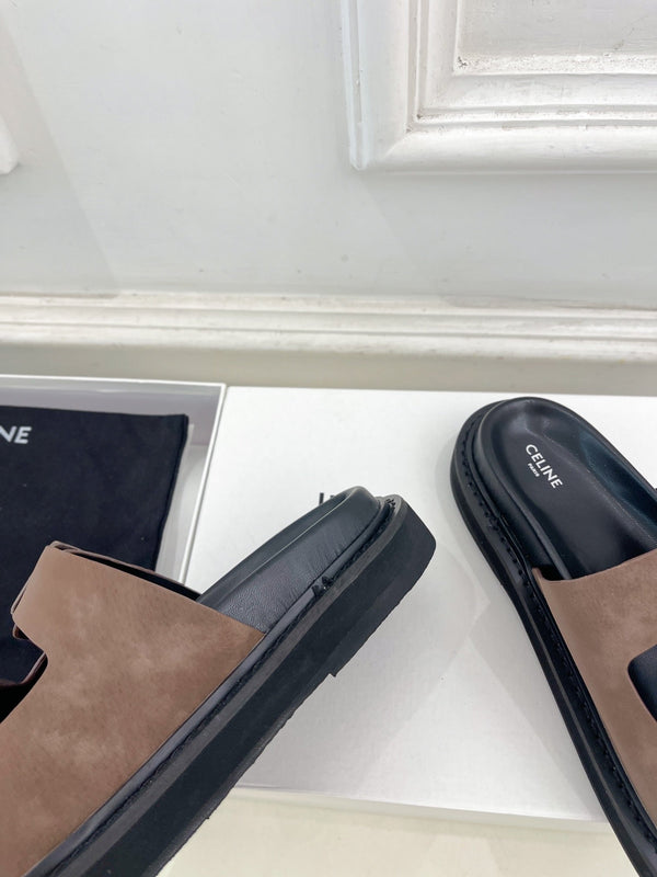 DAD SANDAL MULE IN MEIDUM BROWN SUEDE