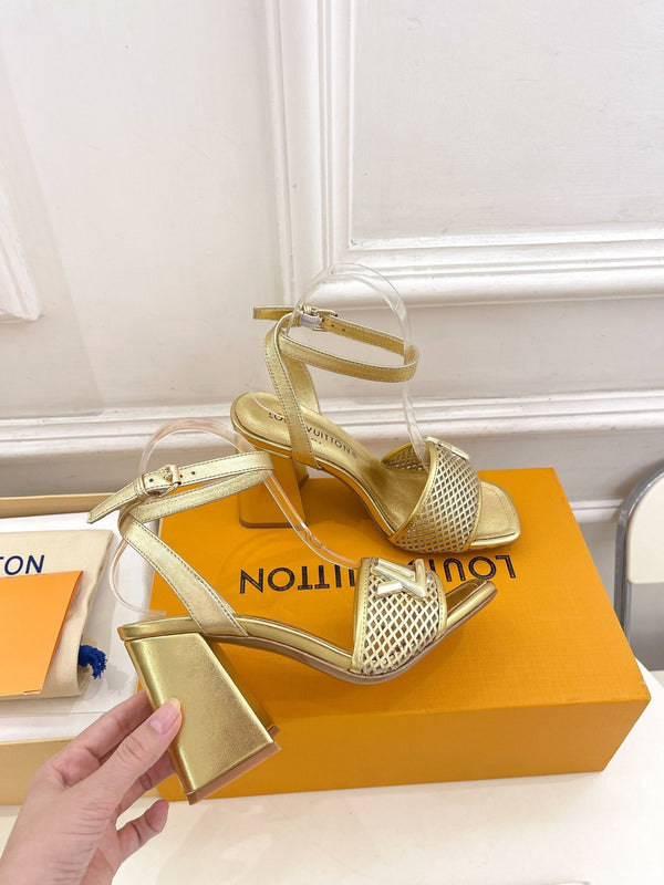 shake platform 90 gold metalic calfskin