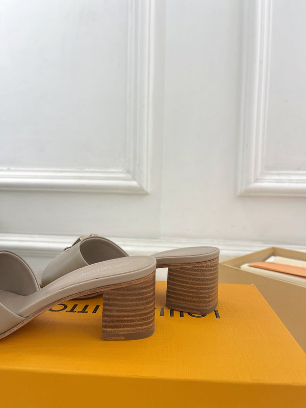 lv capri mule 45mm grey calfskin