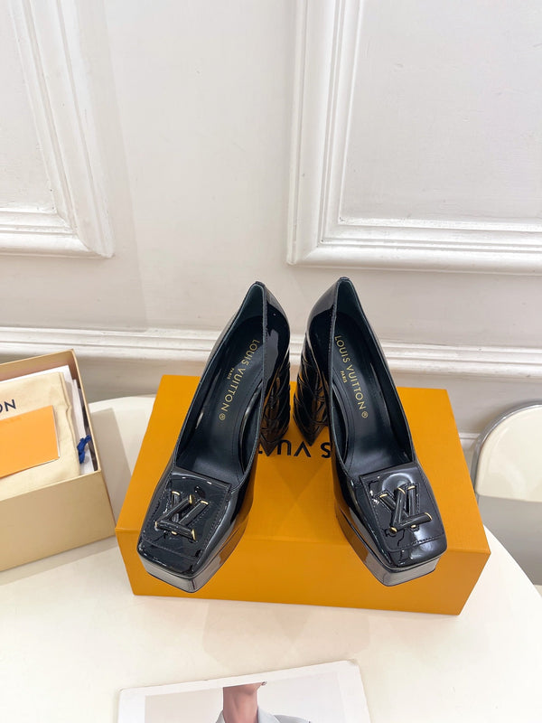 SHAKE MARY JANE TACCO ALTO 12 CM IN VITELLO VERNICIATO NERO