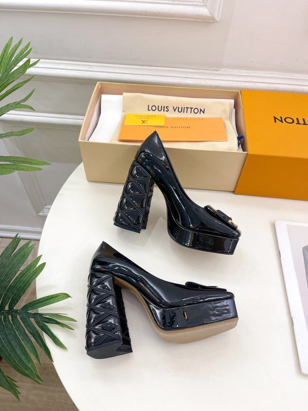 SHAKE MARY JANE TACCO ALTO 12 CM IN VITELLO VERNICIATO NERO